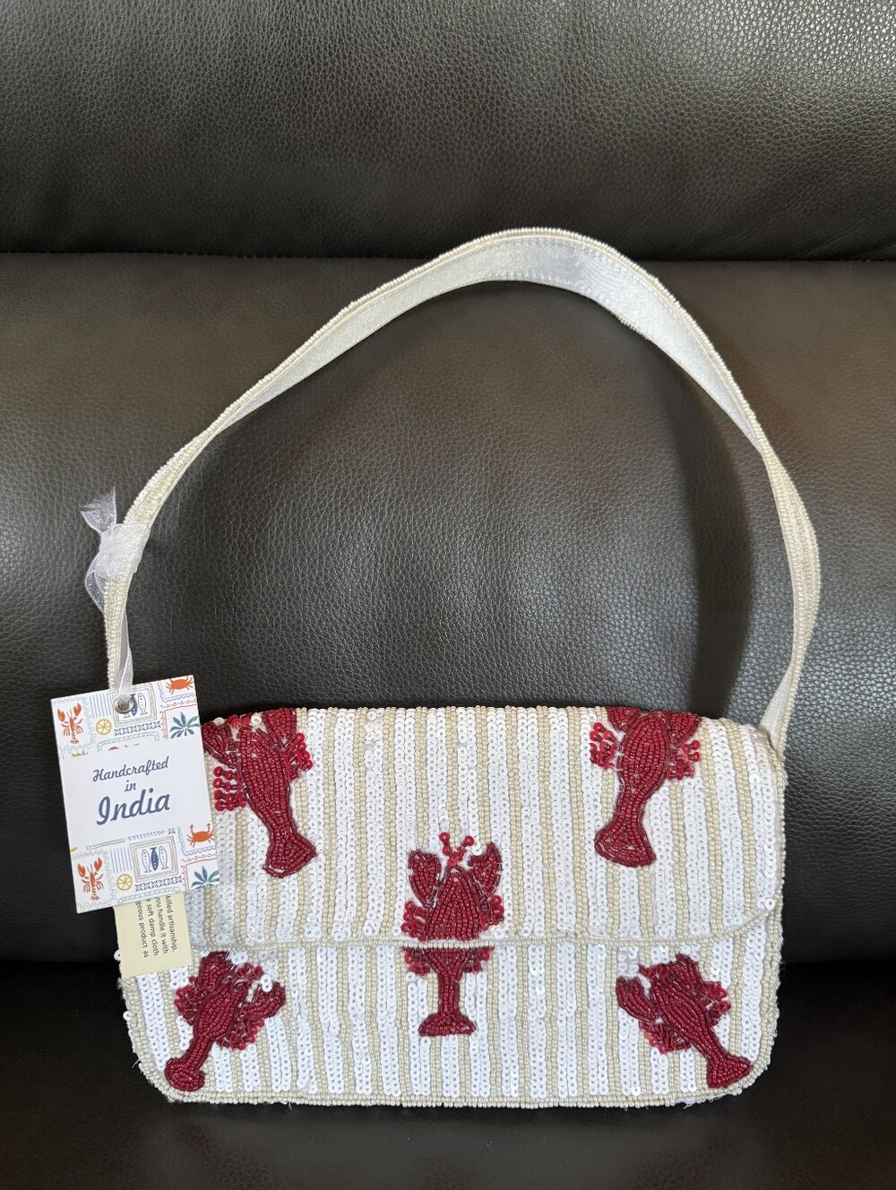 TJMAXX VIRAL MARSHALLS VIRAL Beaded Lobster Shoulder Bag Collectible Purse